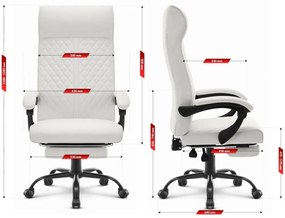 Luxusné kancelárske kreslo HC-1030 biele z ekokože