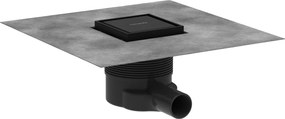 Hansgrohe RainDrain Brilliance, úplná sada podlahového vpustu 100x100 pre dlažbu, čierna matná, HAN-56250670