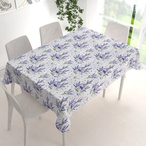 Biante Dekoračný obdĺžnikový obrus PML-082 Vetvičky levandúľ s vázičkami 50x100 cm