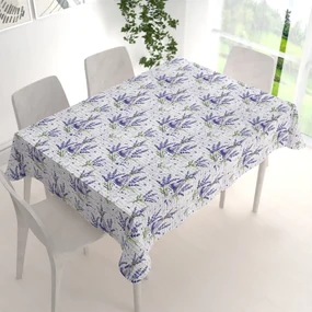 Biante Dekoračný obdĺžnikový obrus PML-082 Vetvičky levandúľ s vázičkami 50x100 cm