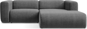 Sivá rohová pohovka (pravý roh/s leňoškou) Ekahi – Makamii