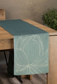 Dekorstudio Elegantný zamatový behúň na stôl BLINK 12 tmavomätový Rozmer behúňa (šírka x dĺžka): 35x180cm