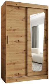 Šatníková skriňa 120 cm Mokka (dub artisan). Akcia -21%. Vlastná spoľahlivá doprava až k Vám domov. 1126023