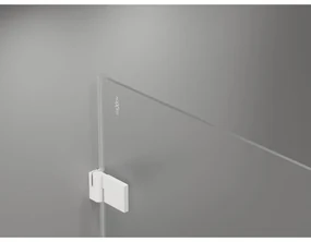 Mexen Lunar-B, výklopný sprchový kút ľavý 95 x 70 cm, 8mm číre sklo, biely profil, 832-095-070-20-00-L