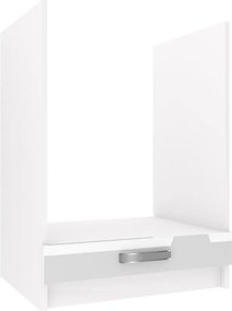 Kuchynská skrinka Belini spodná pre vstavanú rúru 60 cm biely lesk bez pracovnej dosky INF SDP60/0/WT/W/0/F