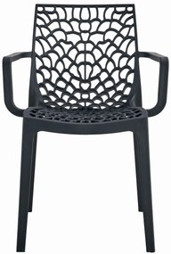 Čierna plastová stolička OKIN