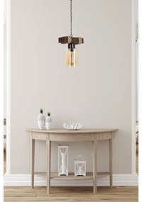 Luster na reťazi JASMIN 1xE27/40W/230V hnedá/béžová