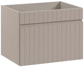 Koupelnová sestava Iconic s umyvadlem, skříňkami a zrcadlem 60 cm kašmírová/dub coast evoke