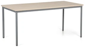 Jedálenský stôl TRIVIA, tmavo sivá podnož, 1600 x 800 mm, breza