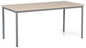 Jedálenský stôl TRIVIA, tmavo sivá podnož, 1600 x 800 mm, breza