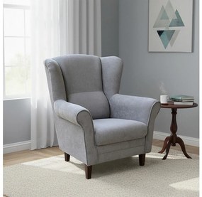 Kreslo ušiak GALA sivé