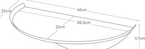 Čierna kovová polica 40 cm Tower – YAMAZAKI