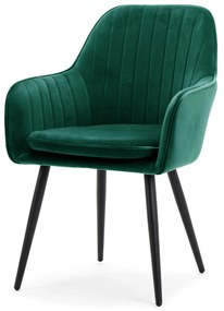 JAKS Jedálenská stolička Emilia velúr zelená