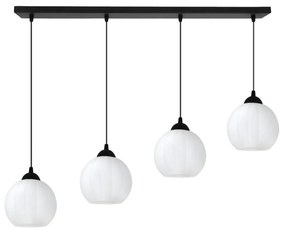 Závesné svietidlo Costa, 4x biele sklenené tienidlo, b