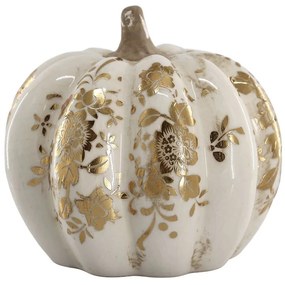 Krémová antik dekorace tekvica Melun - Ø 19*22 cm