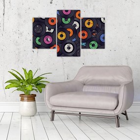 Obraz - Hudobné gramofónové platne (90x60 cm)