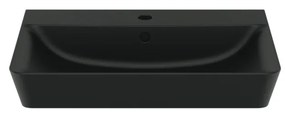 Ideal Standard Connect Air - Umývadlo CUBE 600x460 mm, s prepadom, čierna matná E0298V3