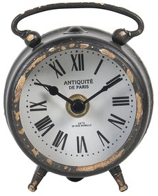 Vintage stolové hodiny s patinou Neva - 9 * 4 * 10 cm / 1 * AA