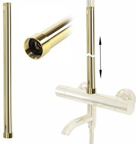 Rea Rea, predĺženie pre vaňovú/sprchovú súpravu 50cm, zlatá lesklá, REA-K0890