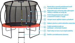 Marimex | Trampolína Marimex Premium 305 cm + vnútorná ochranná sieť + schodíky ZADARMO | 19000111