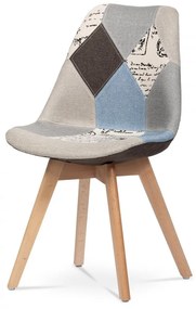 Jedálenská stolička BOLZANO II - masív buk, patchwork
