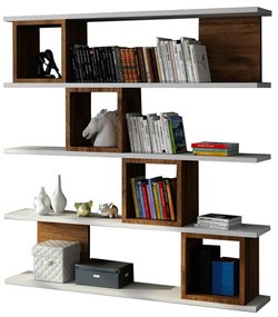 Knižnica Wind White Walnut