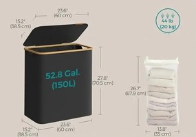 Koš na prádlo Leslie 150 L černý