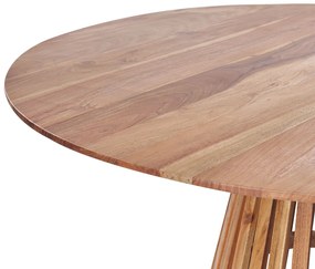 Okrúhly jedálenský stôl ⌀ 120 cm tmavé akáciové drevo MESILLA Beliani