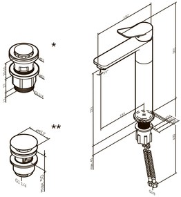 Umývadlová batéria AM.PM X-Joy FXA92233 jednopáková, vysoká, biela