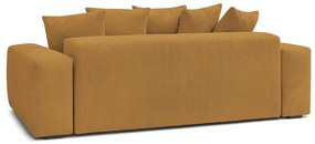 Menčestrová pohovka v horčicovej farbe 280 cm Voltaire – Bobochic Paris