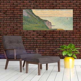 Obraz - Georges Seurat, Seascape at Port-en-Bessin, Normandy, reprodukcia (120x50 cm)