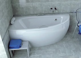 Besco Akrylátová asymetrická vaňa Milena 150x70 BESCO-Farba: Biela, BESCO-Orientácia: Pravá
