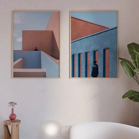 Paper Collective Plagát Shadowbox By MinhT ružová