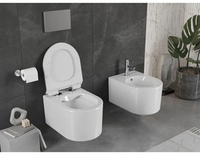 Mexen Sofia Rimless závesná wc misa so sedátkom s pomalým zatváraním, biela - 30540100
