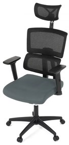 Kancelárska otočná stolička VILD — látka, čierna / šedá