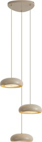 Retro závesná lampa Taupe s kovovým tienidlom 6-svetelná - Macaron