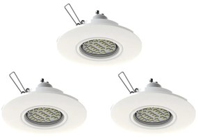 Eglo 78704 - SADA 3x LED Podhľadové svietidlo PENETO 1xGU10/3,3W/230V biela