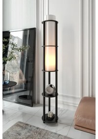 Stojacia lampa s poličkami NOTO 1xE27/40W/230V čierna