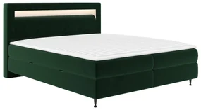 Kontinentálna posteľ s osvetlením Eurybia, Dostupné poťahy: Ekokoža Soft 017 (biela), Rozmer postele: 160x200