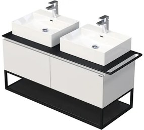 Kúpeľňová skrinka s umývadlom Intedoor Landau Metal 120 cm biela