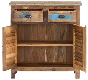 furniture-nabytek.cz - Masívna komoda Wakefield z recyklovaného dreva, lakovaná, viacfarebná – 85×42×90 cm
