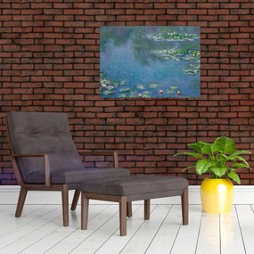 Sklenený obraz - Claude Monet, Water Lilies, reprodukcia (70x50 cm)