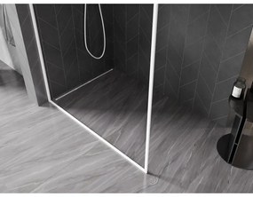 Mexen, Mexen Kioto-XF sprchová stena s rámom 120 x 202 cm, priehľadná 10 mm, biela - 800-120-104-20-00-X