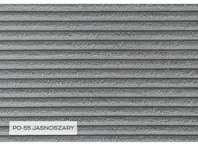 Svetlosivá menčestrová rozkladacia rohová pohovka (ľavý roh) Brave Dave – Miuform