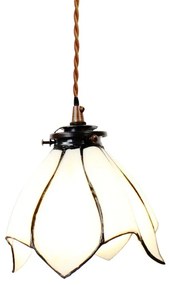 Stropová tiffany lampa WHITE Ø18*115