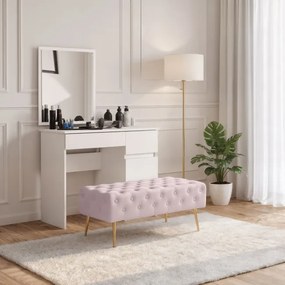 Taburetka MONACO púdrovo ružová