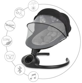 Elektrické hojdacie kreslo Kidwell REVE 2 v 1 s Bluetooth a aplikáciou Tuya