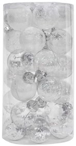 Vianočné guľky - biele SYSD1688-057 (30ks)