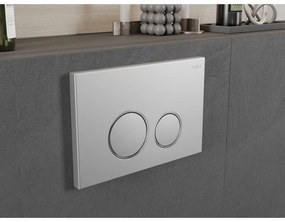 Mexen Fenix Air 05, pneumatické dvojité tlačidlo na splachovanie, chróm matný, 6A0502