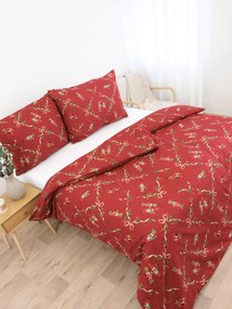 Vianočné francúzske bavlnené obliečky Renforcé - Luskáčik červené